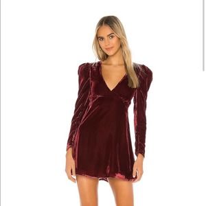 Tularosa Crushed Velvet Mini Dress